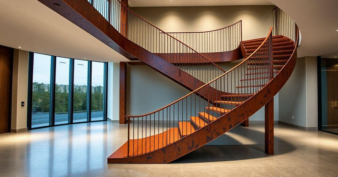 Escada de Aço Corten: Elegância e Resistência