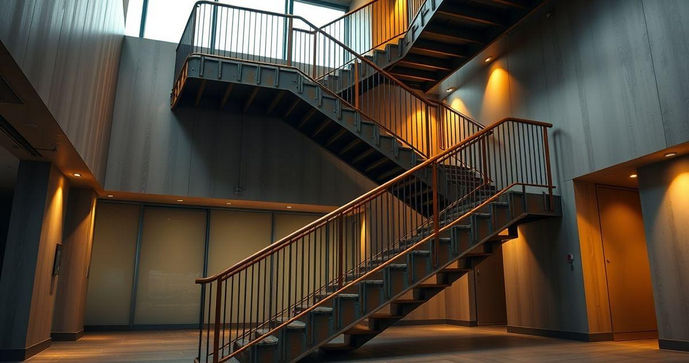 Escada em Aço Corten como Elemento de Design Moderno e Durável